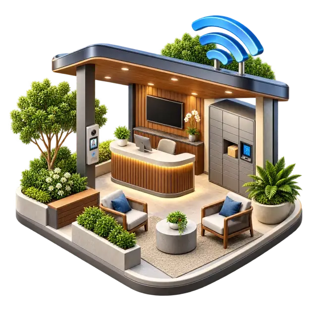 Conceptual 3D resident service and community-use amenity study for Prestige Huyilalu